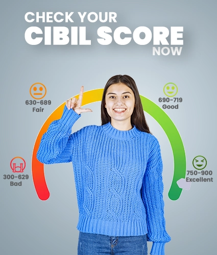 Girl is looking happy after checking her CIBIL score